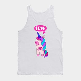 Love unicorn Tank Top